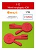 Omask 73206 I-16 wheel bay plugs (for ICM) 1/32